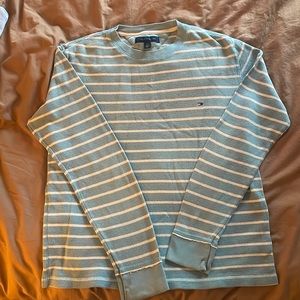 Men’s long sleeve striped thermal shirt size large